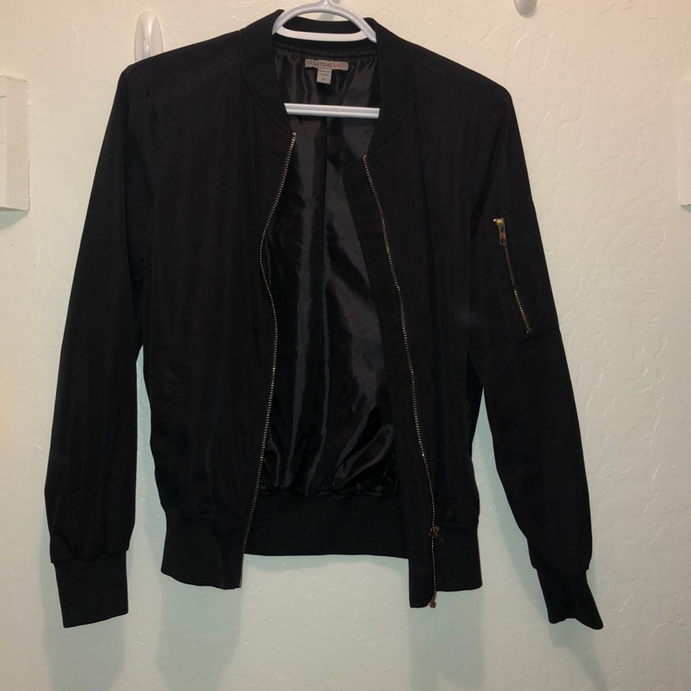 Black bomber jacket